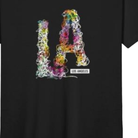 Port & Company T-Shirt LA Art Pop Culture Work Crew Neck Soft Jersey Cotton - Picture 3 of 9